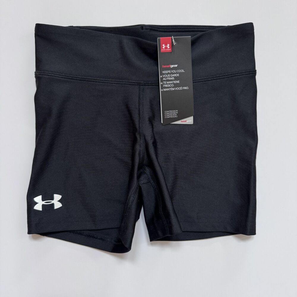 NWT under armour women size XS shorts spandex black
